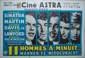 Affiche voor 'Ocean's Eleven'  (1960, Lewis Milestone) in Ciné Astra