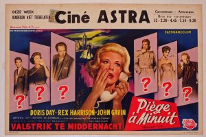 Belgische filmaffiche voor 'Midnight Lace' (1960, David Miller)